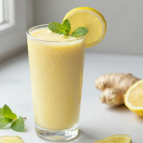 Refreshing Lemon Ginger Smoothie for Morning Cleanse