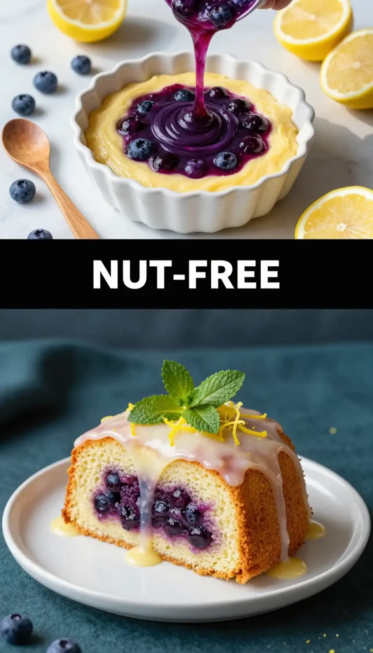 Lemon Zest And Blueberry Compote Cake