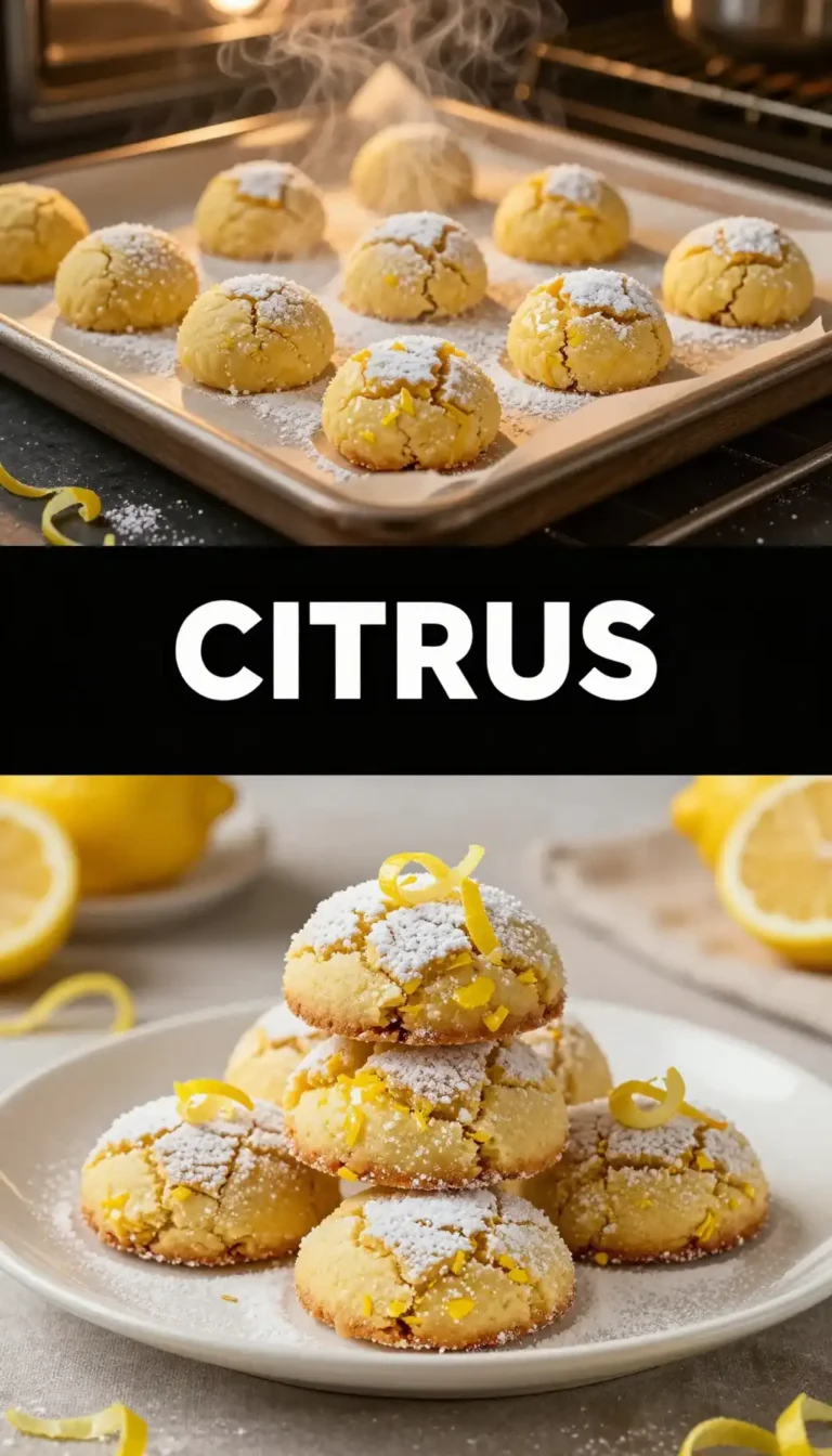 Lemon Zest Crinkle Cookies