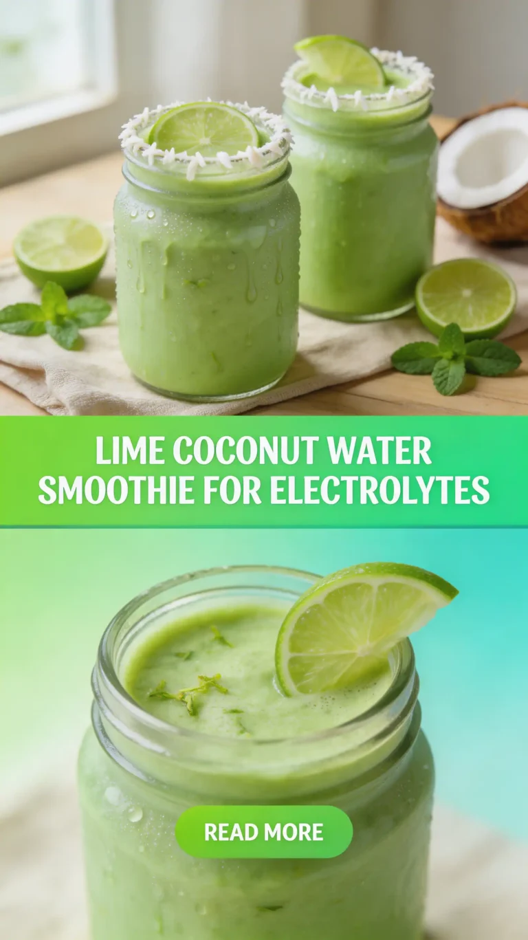Lime Coconut Water Smoothie for Electrolytes