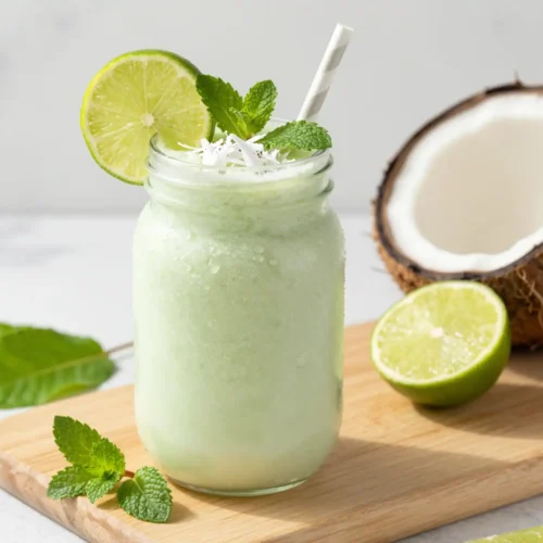Electrolyte Smoothie: Lime Coconut Water Refreshment
