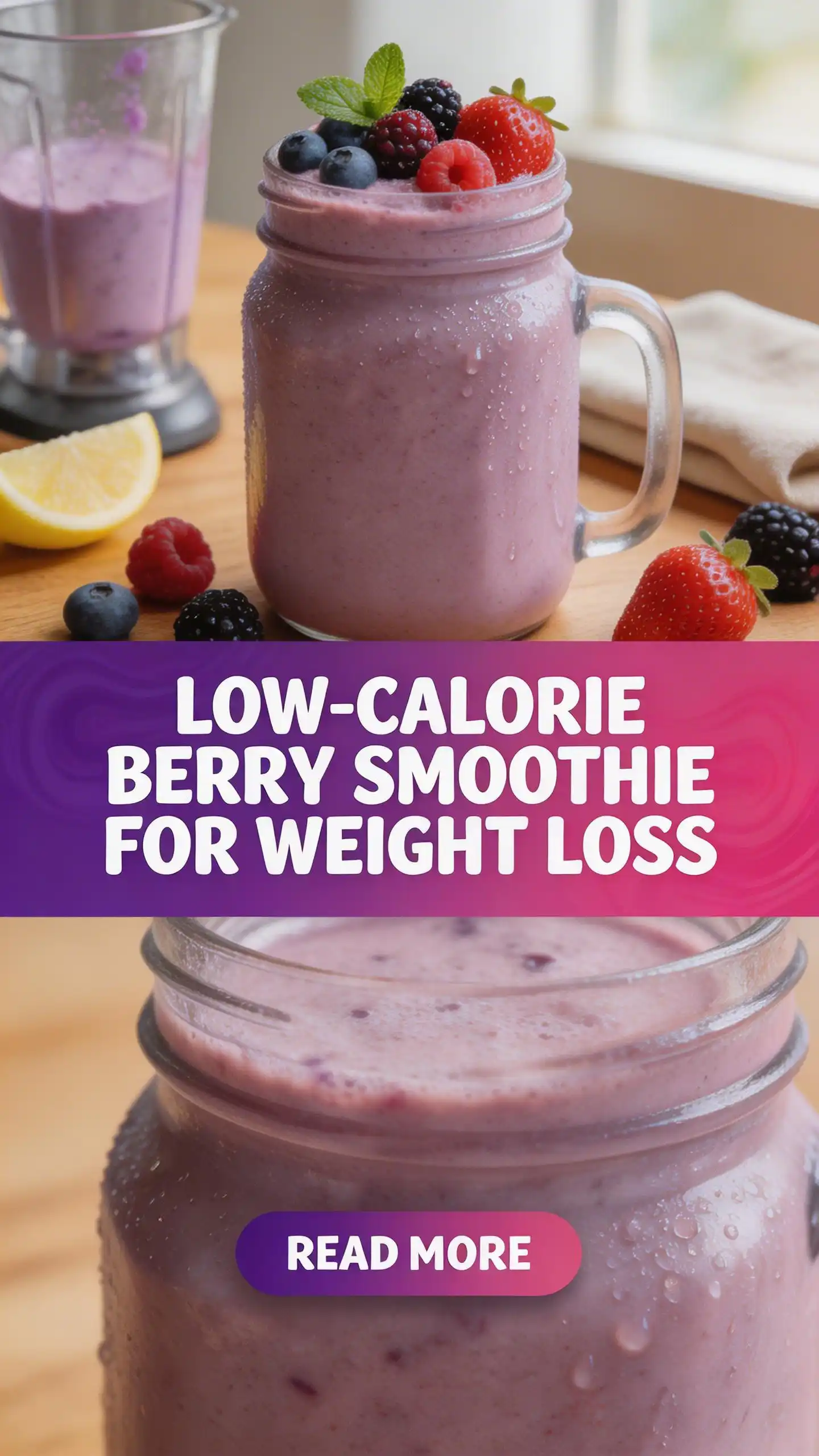 Low-Calorie Berry Smoothie for Weight Loss