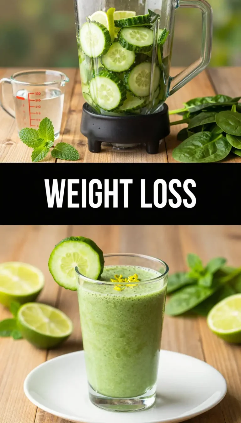 Low-Calorie Cucumber Lime Smoothie for Weight Loss