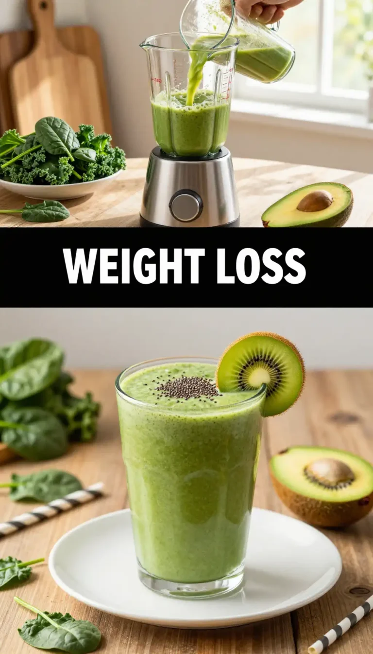 Low-Calorie Green Smoothie for Flat Belly