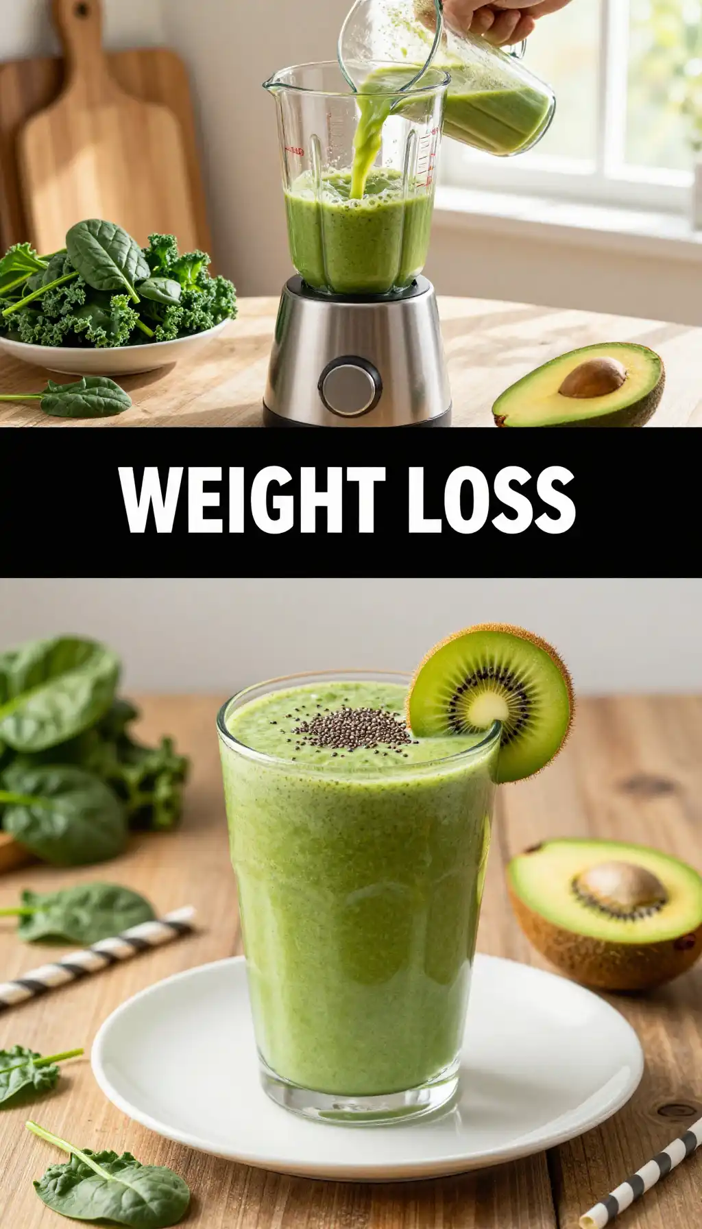 Low-Calorie Green Smoothie for Flat Belly