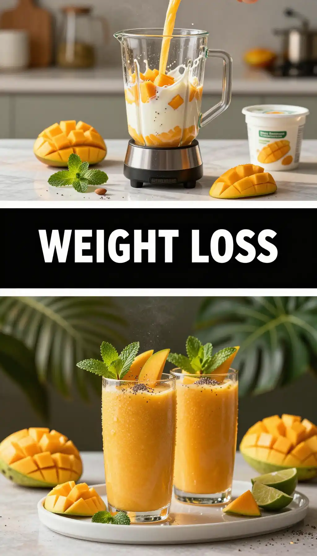Low-Calorie Mango Smoothie for Weight Watchers