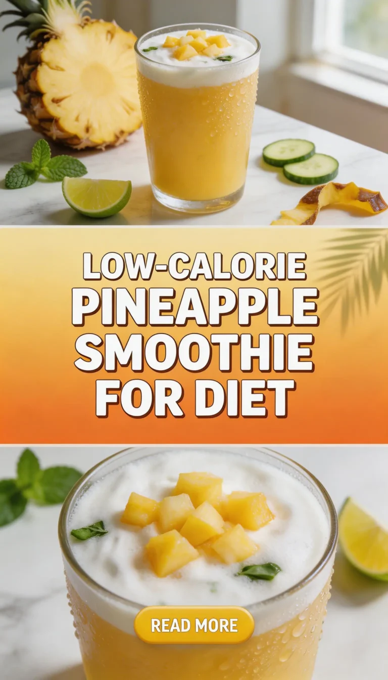 Low-Calorie Pineapple Smoothie for Diet