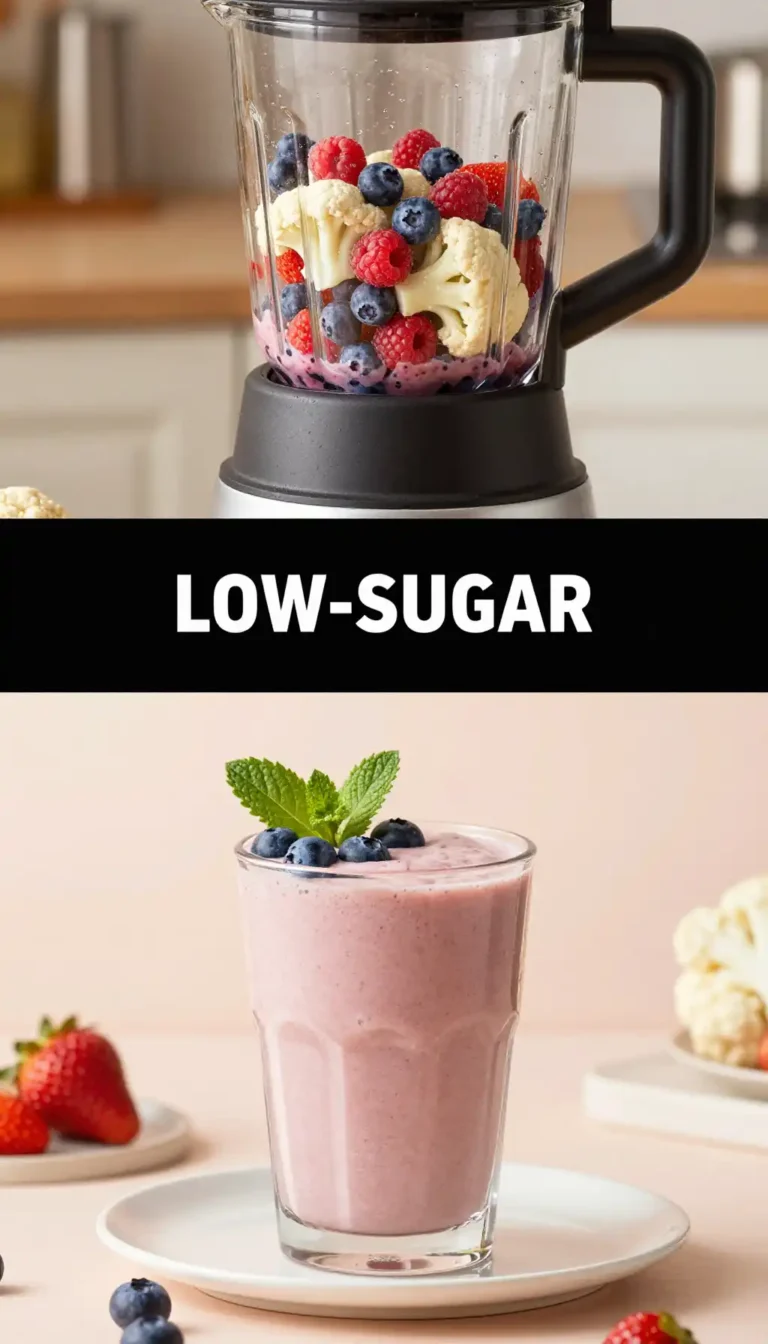 Low-Sugar Berry Cauliflower Smoothie for Weight Loss
