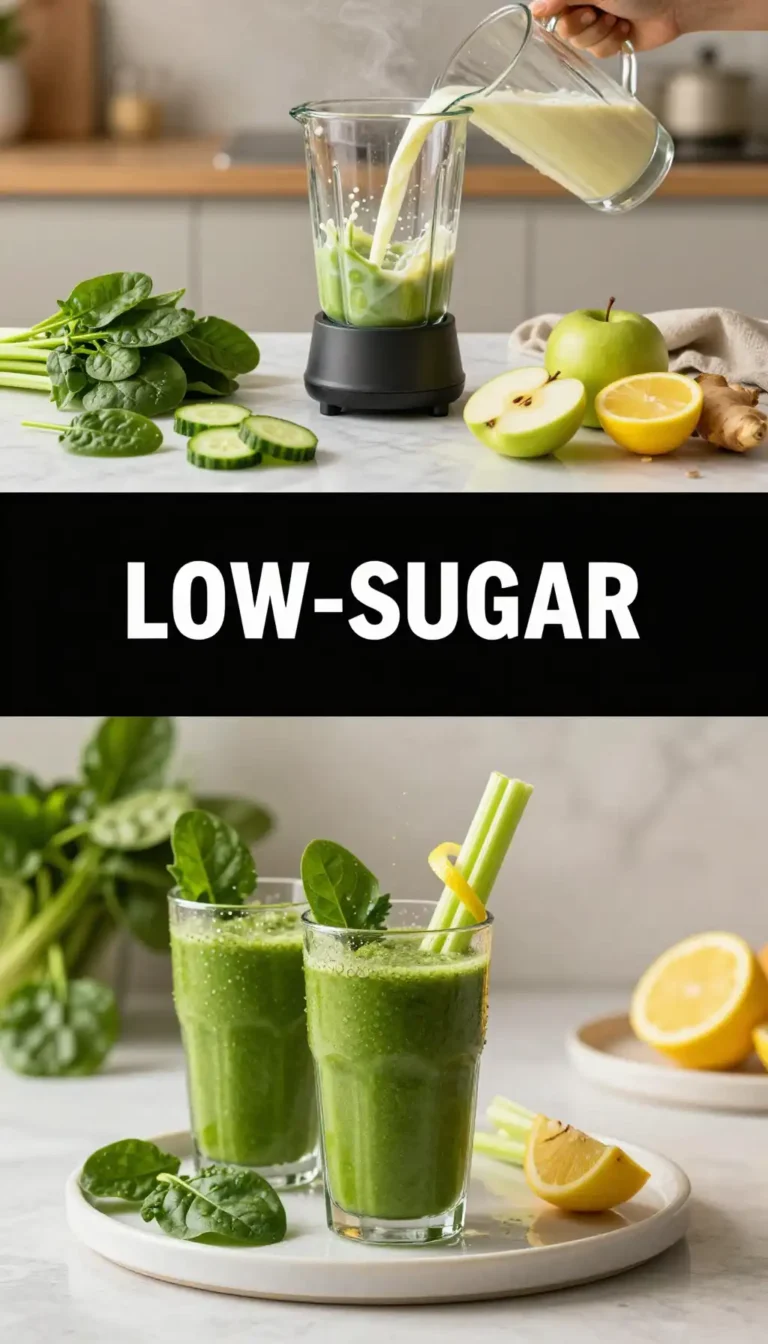 Low-Sugar Green Smoothie for Diabetic Friendly