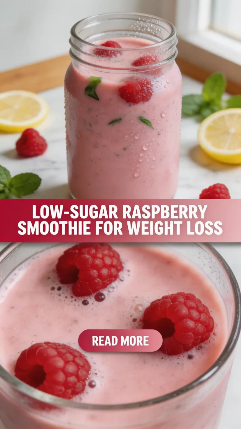 Low-Sugar Raspberry Smoothie for Weight Loss
