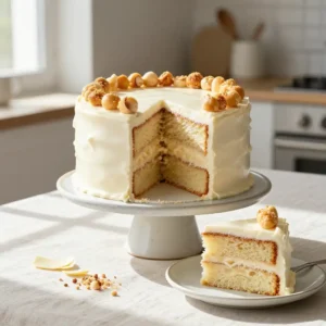 Decadent Macadamia White Chocolate Layer Cake Recipe