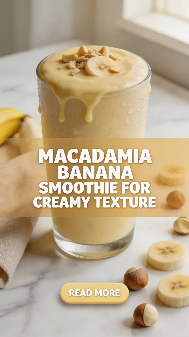 Macadamia Banana Smoothie for Creamy Texture