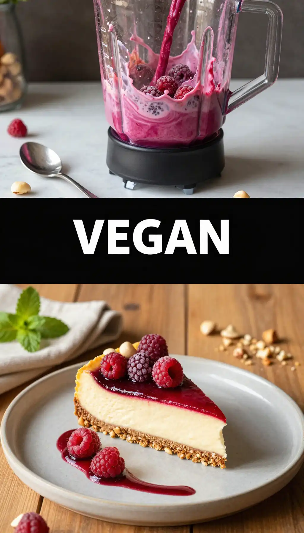 Macadamia Base And Berry Cheesecake