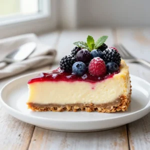No-Bake Macadamia Berry Cheesecake Recipe