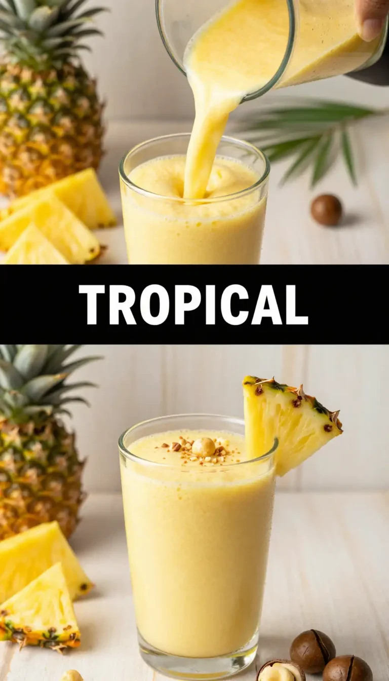 Macadamia Nut Pineapple Smoothie for Tropical Escape