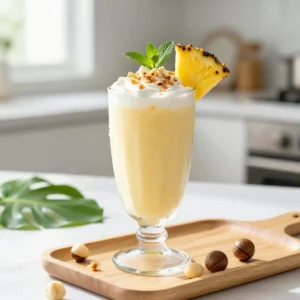 Tropical Macadamia Pineapple Smoothie for Immunity