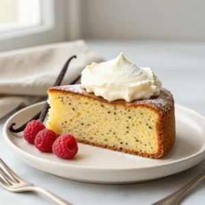 Madagascar Vanilla Bean Sponge Cake | Whipped Mascarpone