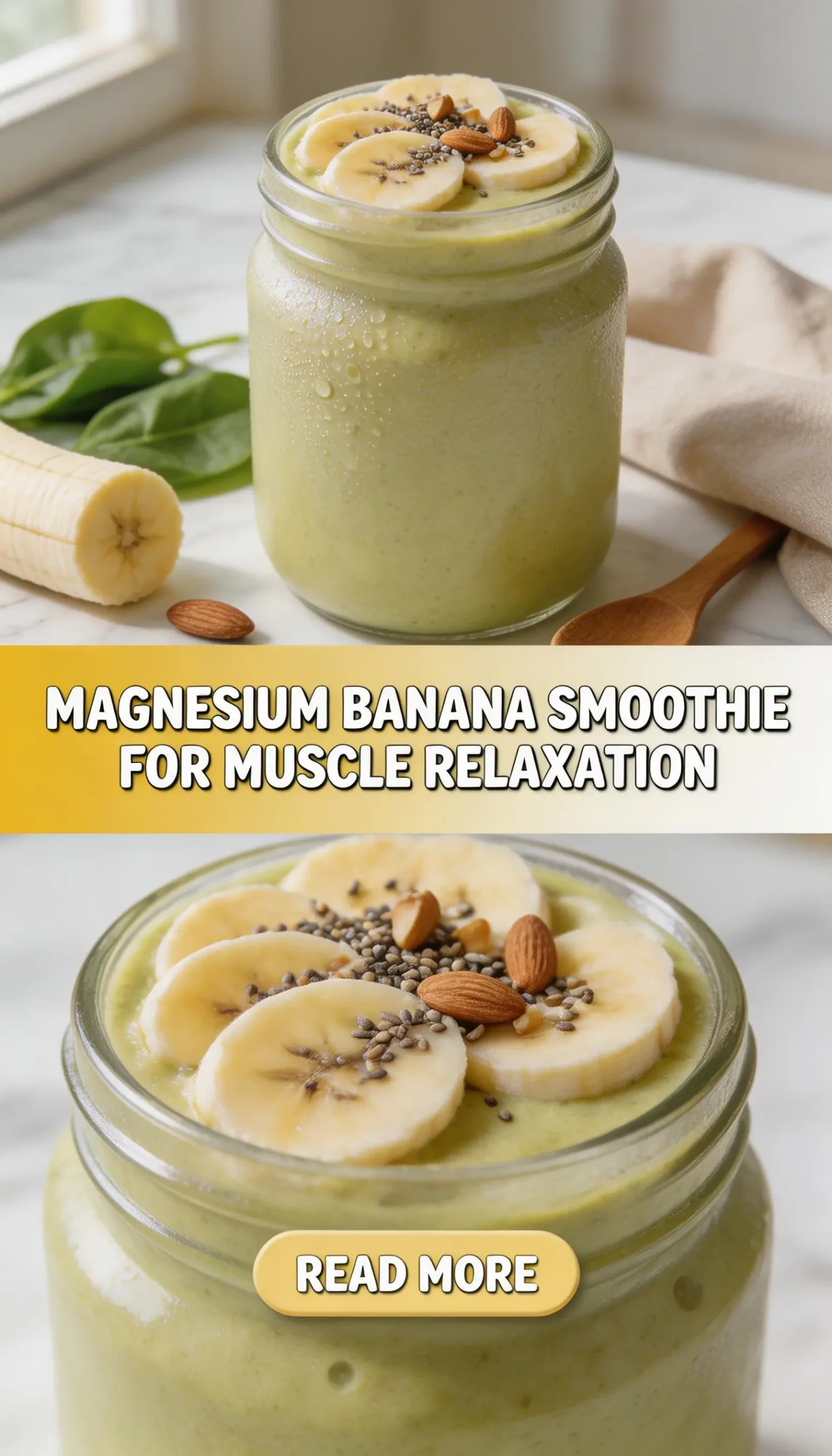 Magnesium Banana Smoothie for Muscle Relaxation