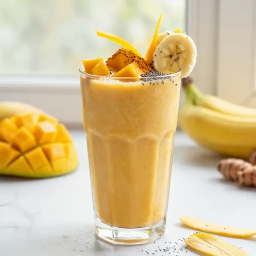 Mango Banana Turmeric Smoothie for Glowing Skin