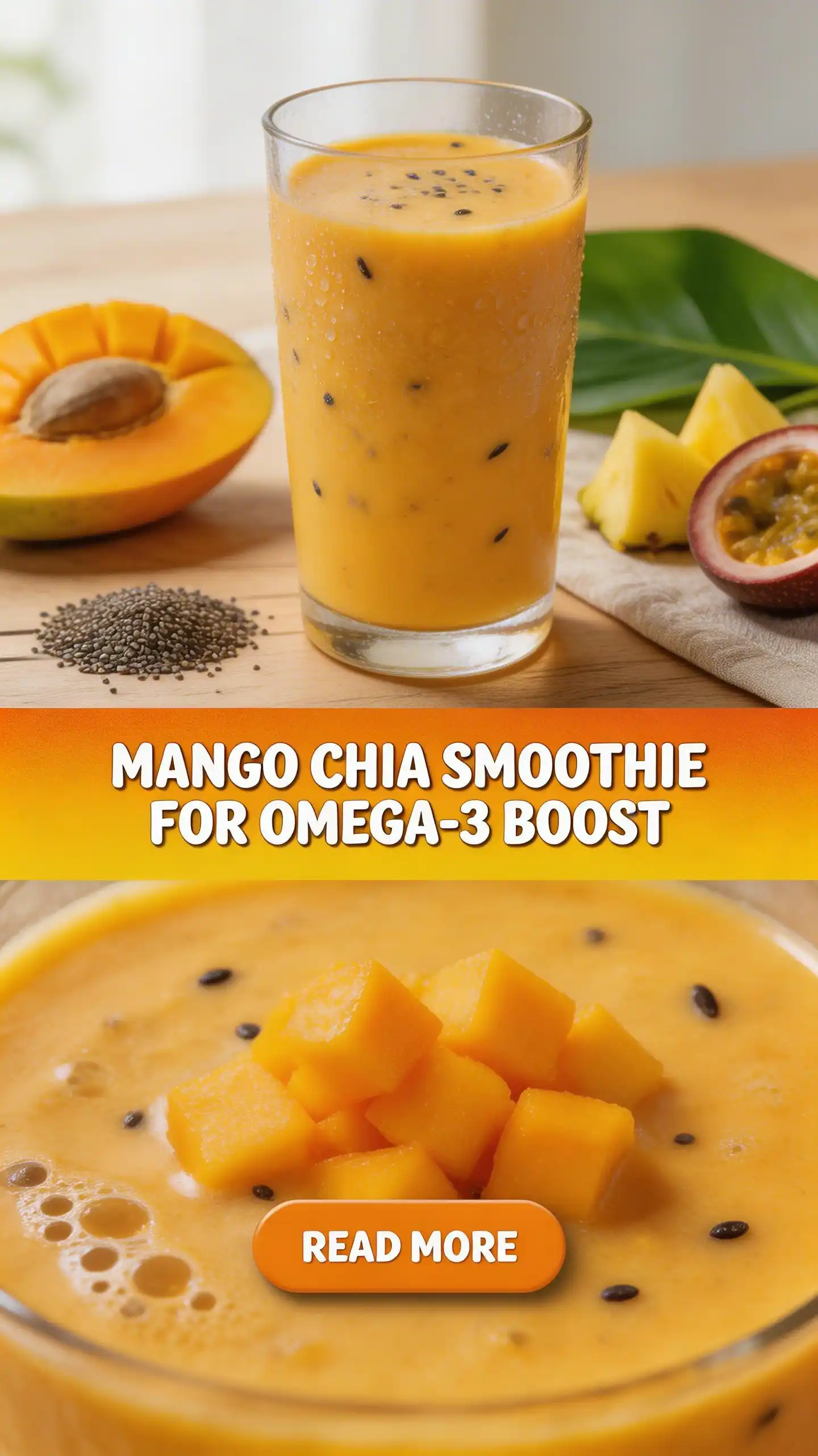 Mango Chia Smoothie for Omega-3 Boost