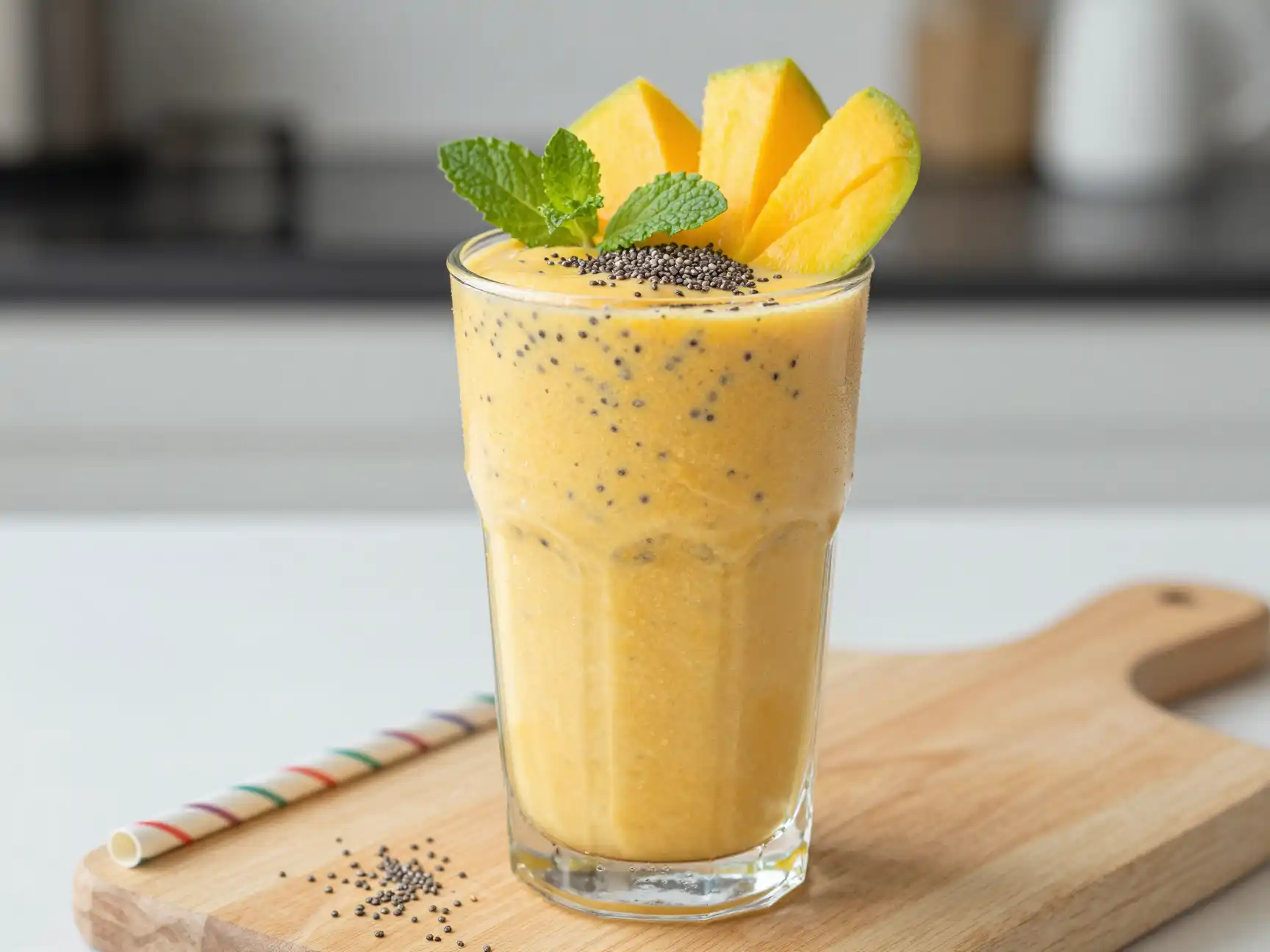 Mango Chia Smoothie for Omega-3 Boost plated dish