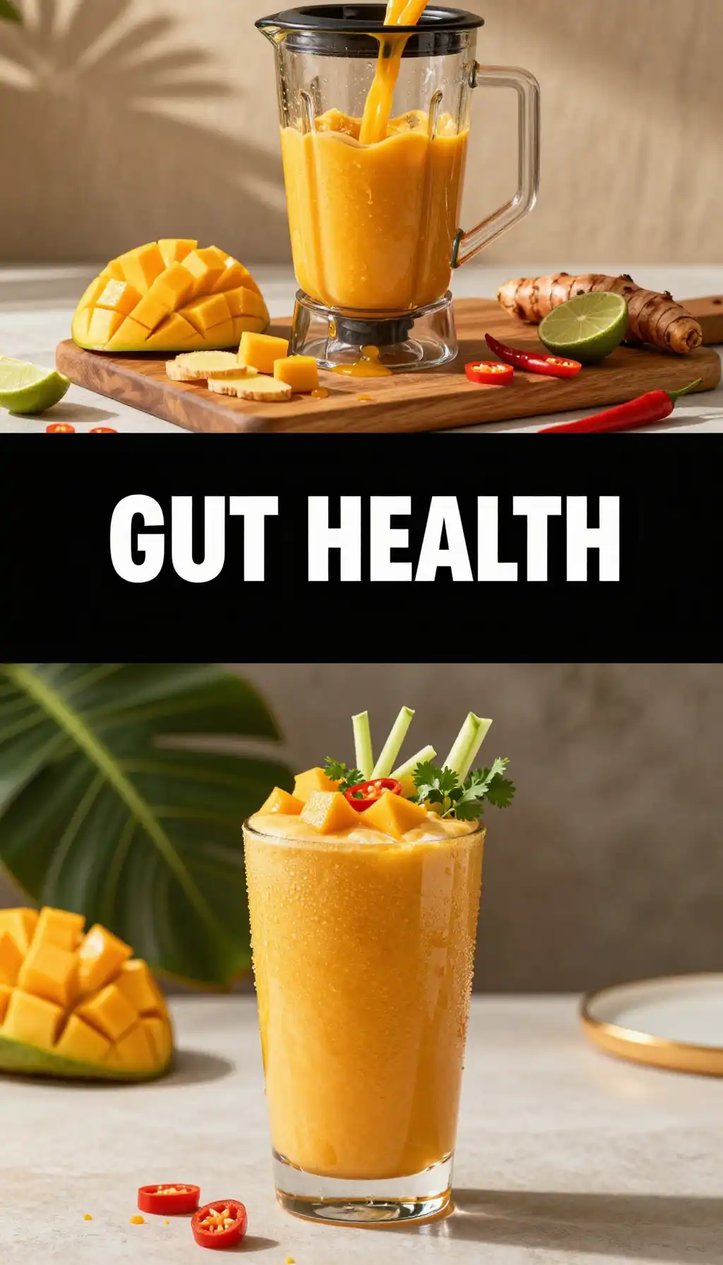 Mango Ginger Smoothie for Digestive Fire pinterest pin