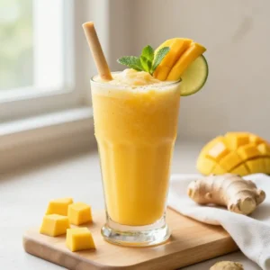 Spicy Mango Ginger Smoothie Recipe for Digestion
