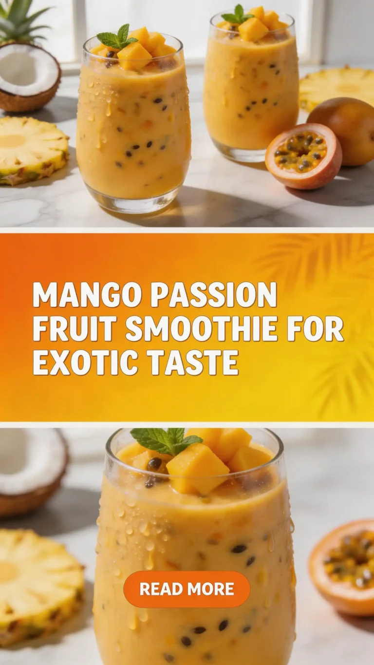 Mango Passion Fruit Smoothie for Exotic Taste