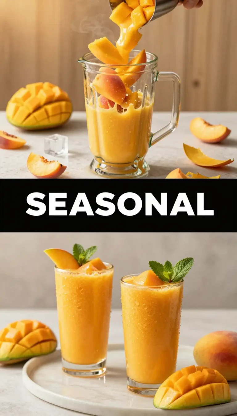 Mango Peach Smoothie for Summer Sunshine