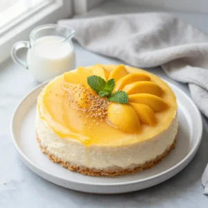 No-Bake Mango Sticky Rice Cheesecake Recipe