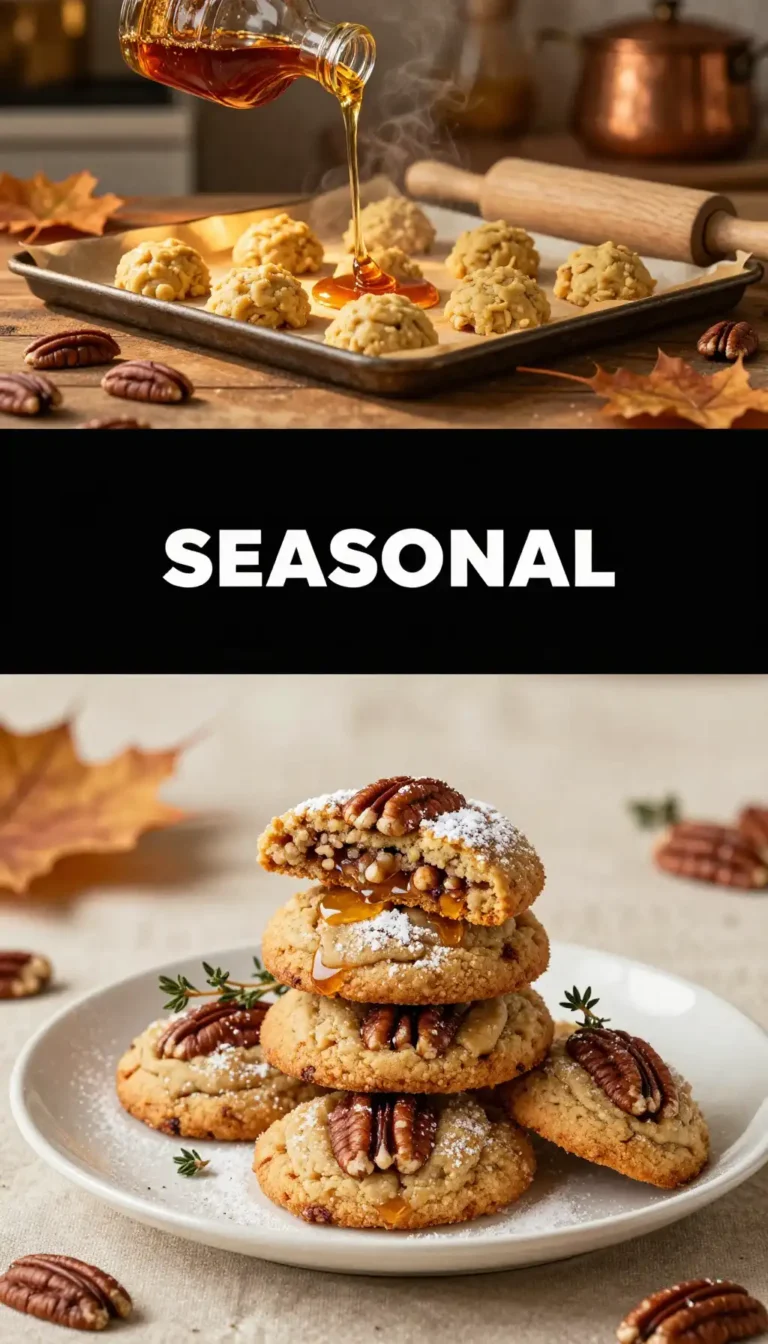 Maple Pecan Fall Cookies