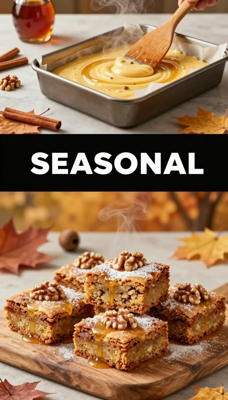 Maple Walnut Autumn Blondies