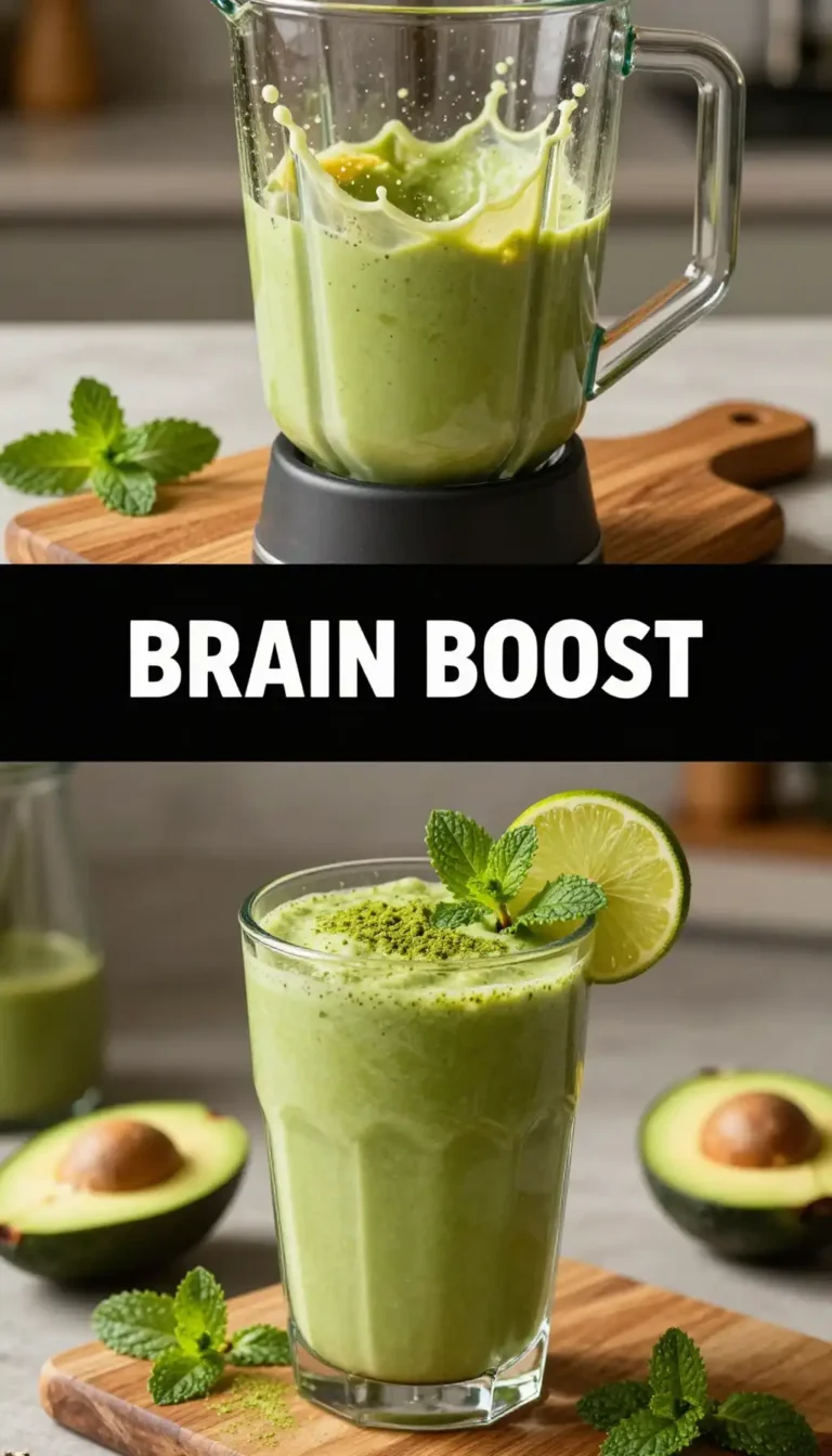 Matcha Avocado Smoothie for Brain Power