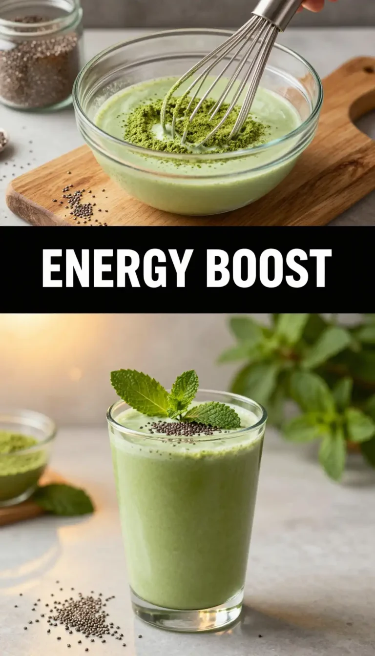 Matcha Chia Smoothie for Long Lasting Energy