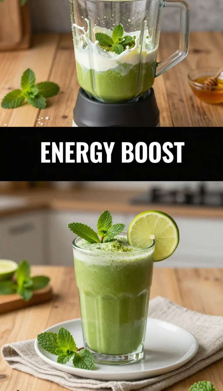 Matcha Mint Smoothie for Afternoon Pick-Me-Up