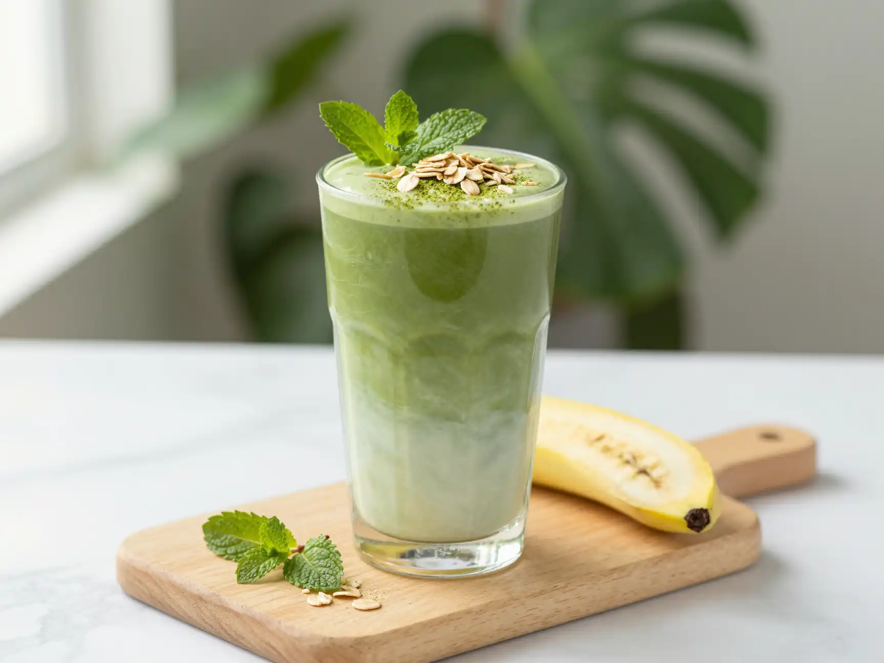 Matcha Oat Milk Smoothie for Dairy-Free Energy plated dish