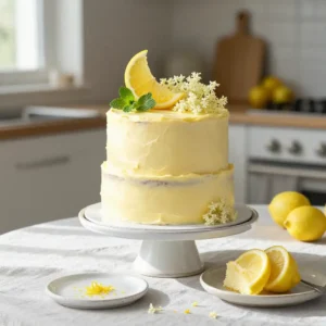 Meyer Lemon Elderflower Layer Cake Recipe - Bake at Home