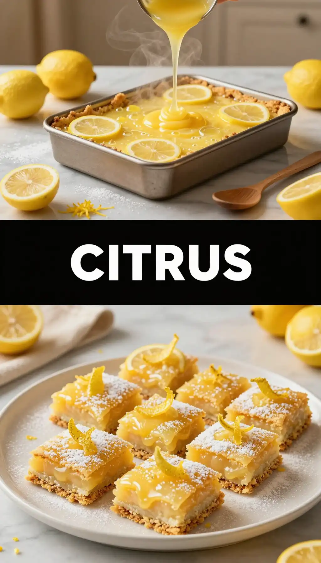 Meyer Lemon Bars With Shortbread Crust