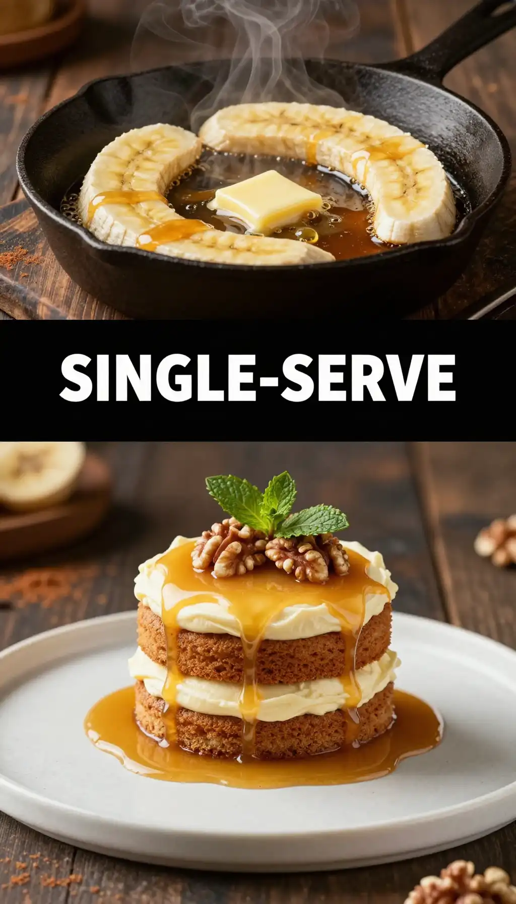 Mini Caramelized Banana Layer Cake