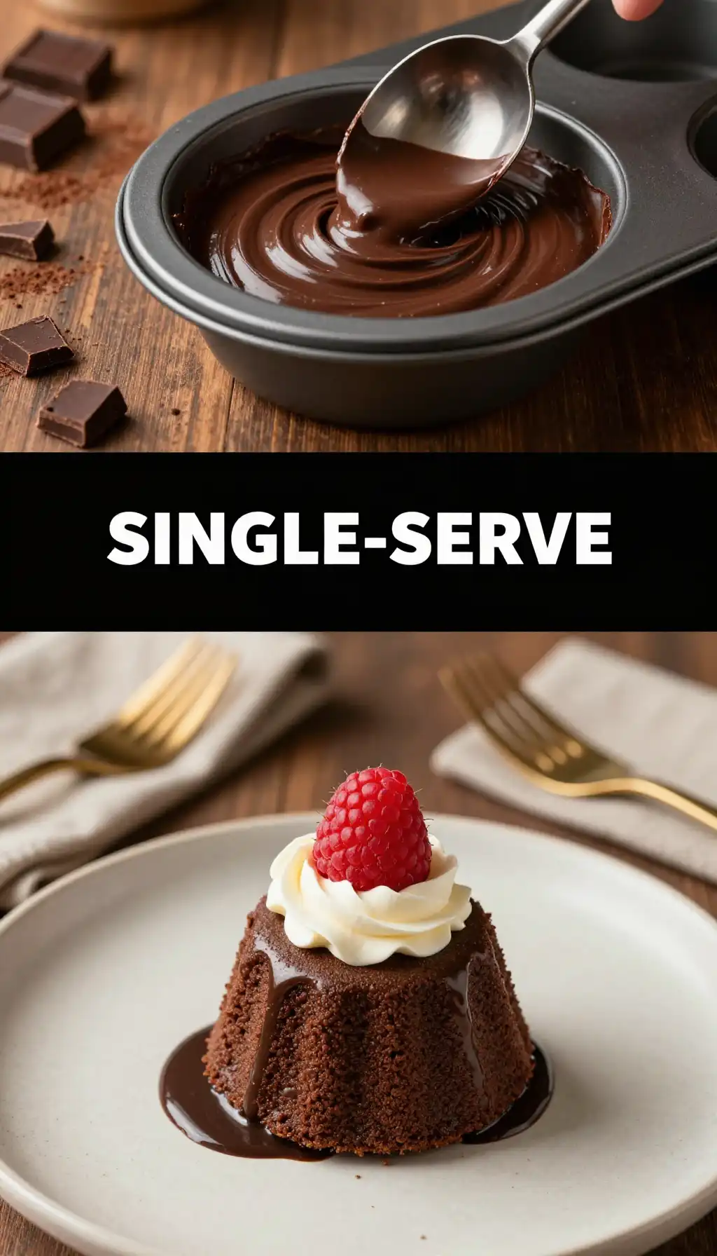 Miniature Dark Chocolate Fudge Cake