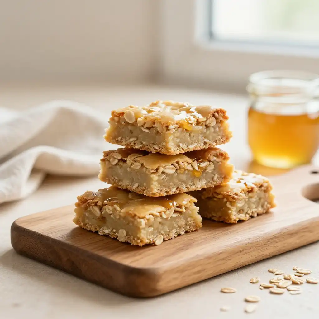 Minimalist Oat And Honey Bars plated dish