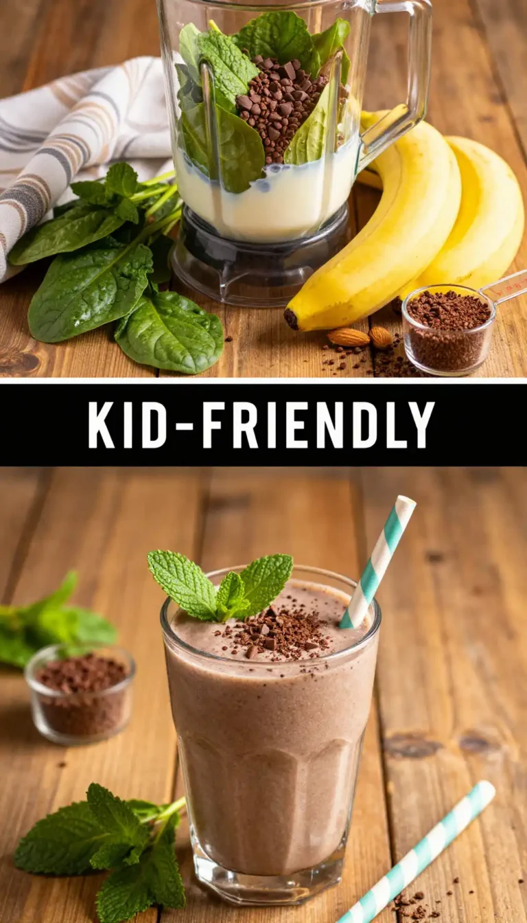 Mint Chocolate Chip Smoothie for Kids Treat