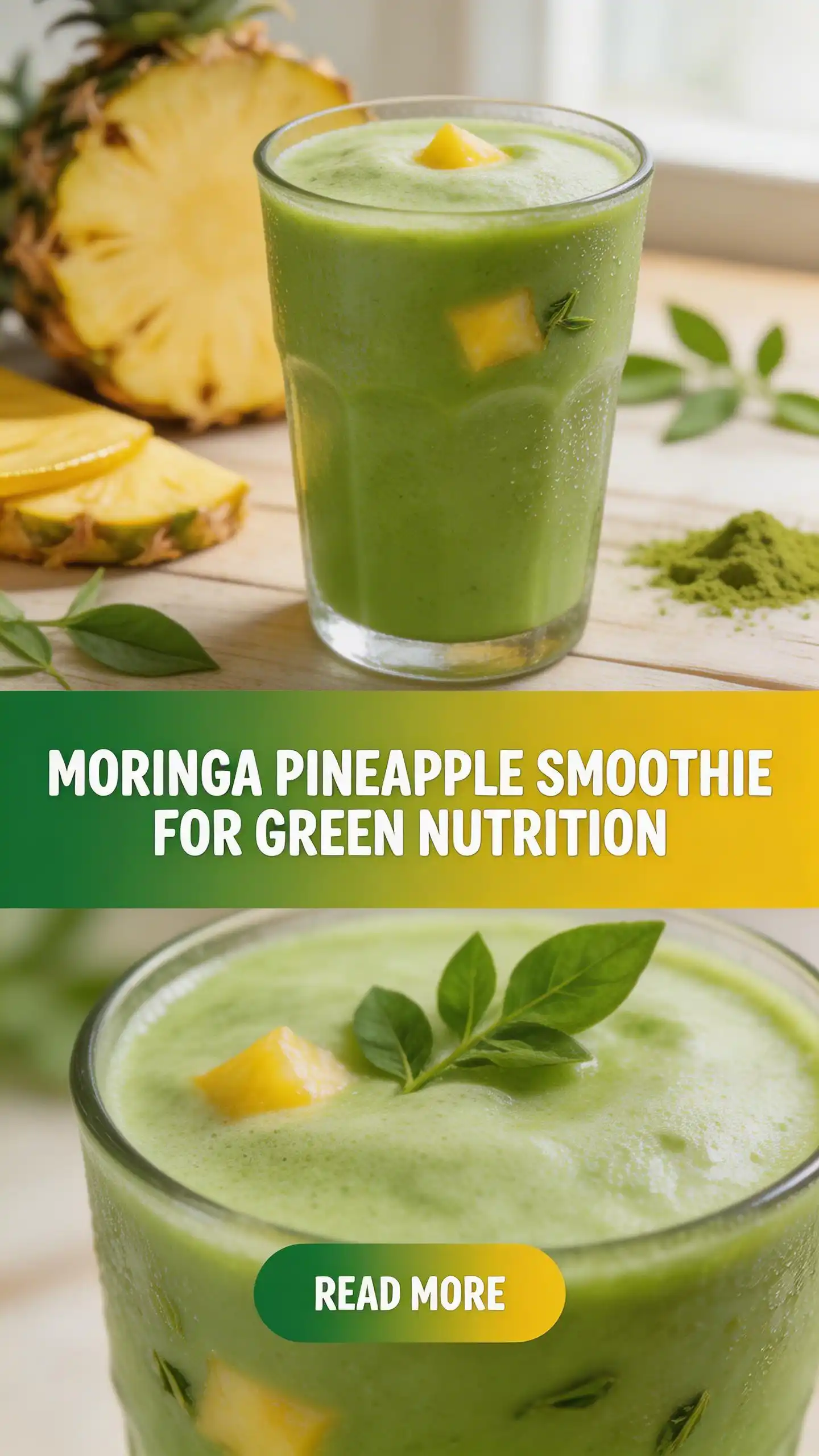Moringa Pineapple Smoothie for Green Nutrition