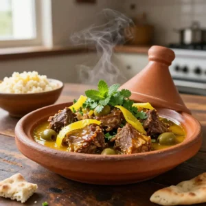 Tender Moroccan Lamb Tagine with Preserved Lemons