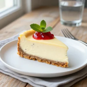 Creamy New York Style Vanilla Bean Cheesecake Recipe
