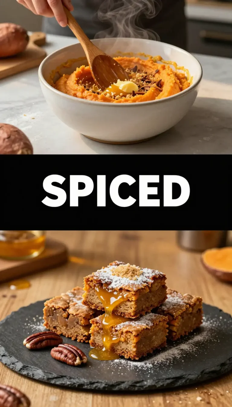 Nutmeg And Sweet Potato Blondies