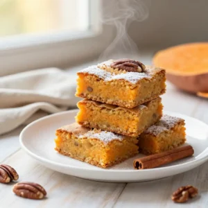 Gooey Nutmeg Sweet Potato Blondies Recipe - Easy & Delicious