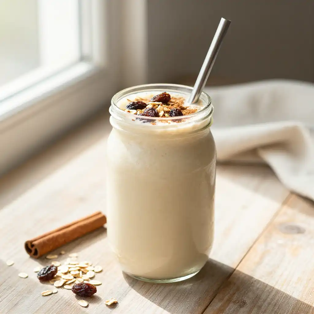 Oatmeal Raisin Cookie Smoothie plated dish