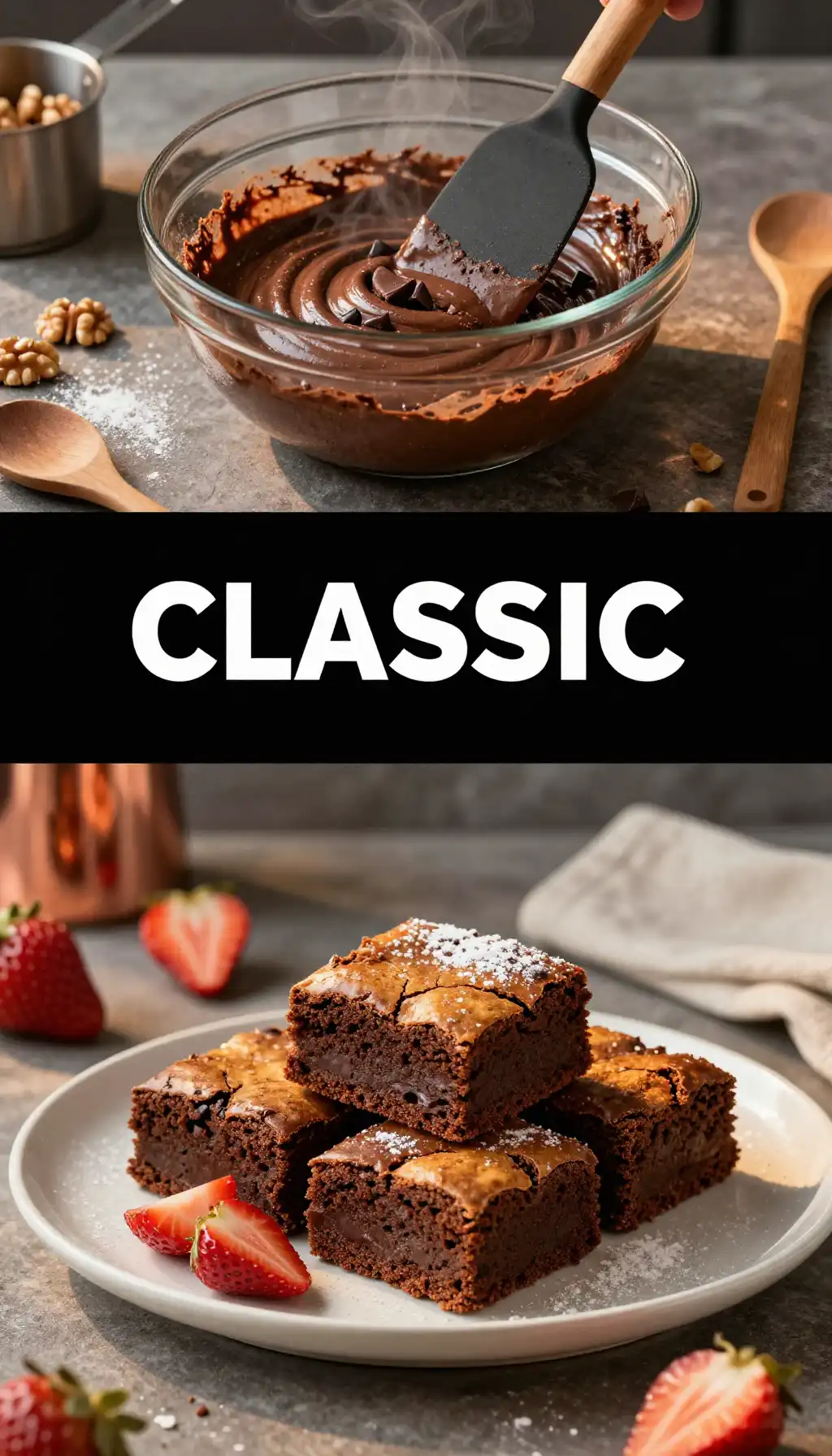 Old-Fashioned Cakey Chocolate Brownies pinterest pin