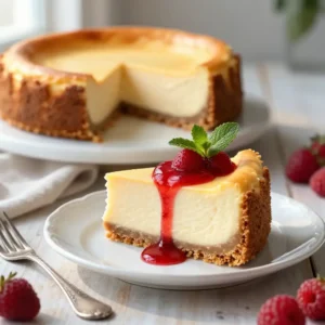 Creamy New York Deli Style Cheesecake Recipe